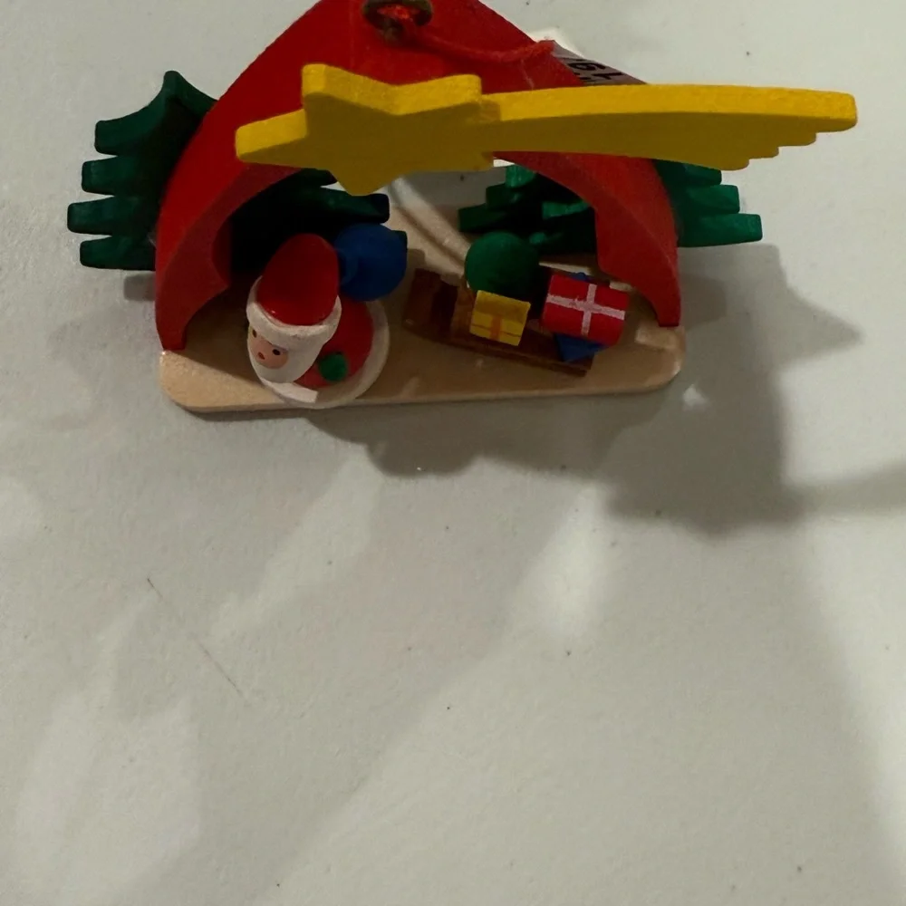Ulbricht Festive Santa Ornament - Red, Green, Yellow